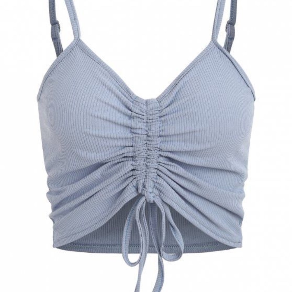 Drawstring cropped top
